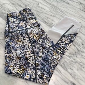 lululemon athletica Speckled Blue and Yellow Leggings